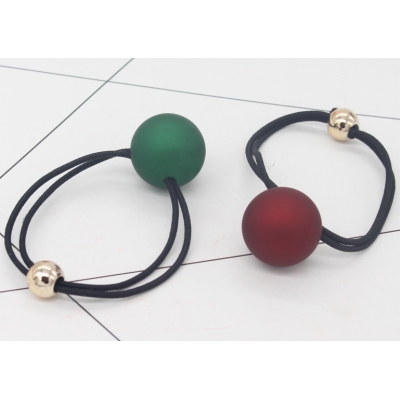 Nature 100% hand made elastic hair bands with colorful ball